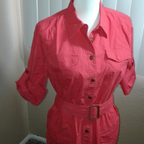 Lauren Ralph Lauren Dresses & Skirts - NWOT LAUREN Ralph Lauren Coral Shirt Dress SZ 14